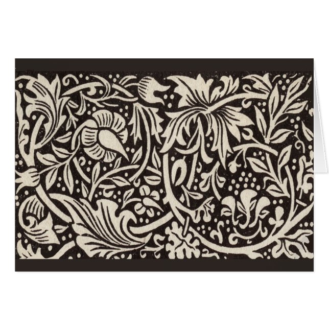 William Morris Narciss Tapetmönster Hälsningskort (Framsidan Horizontal)
