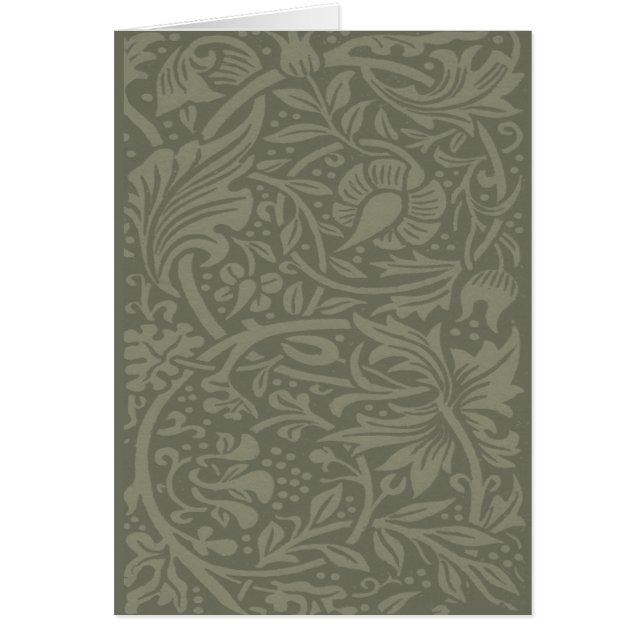 William Morris Narciss Tapetmönster Hälsningskort (Framsidan)