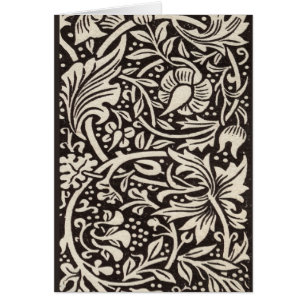 William Morris Narciss Tapetmönster Hälsningskort