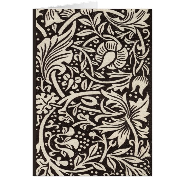William Morris Narciss Tapetmönster Hälsningskort (Framsidan)