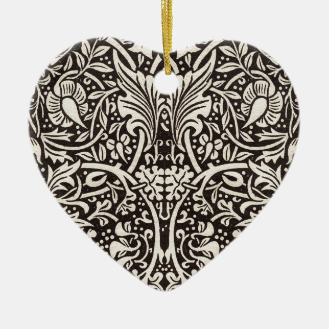 William Morris Narciss Tapetmönster Julgransprydnad Keramik (Framsidan)