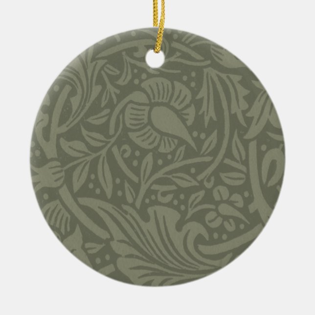 William Morris Narciss Tapetmönster Julgransprydnad Keramik (Framsidan)