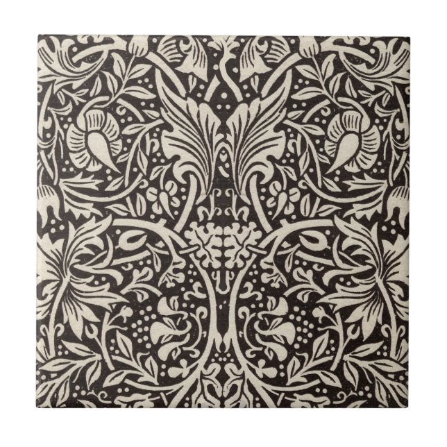 William Morris Narciss Tapetmönster Kakelplatta (Framsidan)