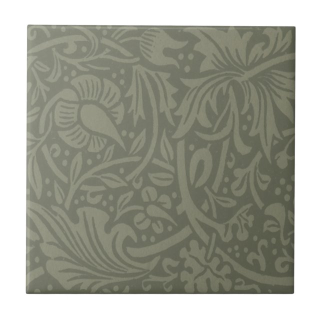 William Morris Narciss Tapetmönster Kakelplatta (Framsidan)