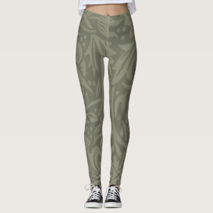 William Morris Narciss Tapetmönster Leggings