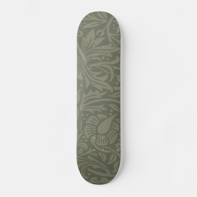 William Morris Narciss Tapetmönster Mini Skateboard Bräda 18,5 Cm (Framsida)