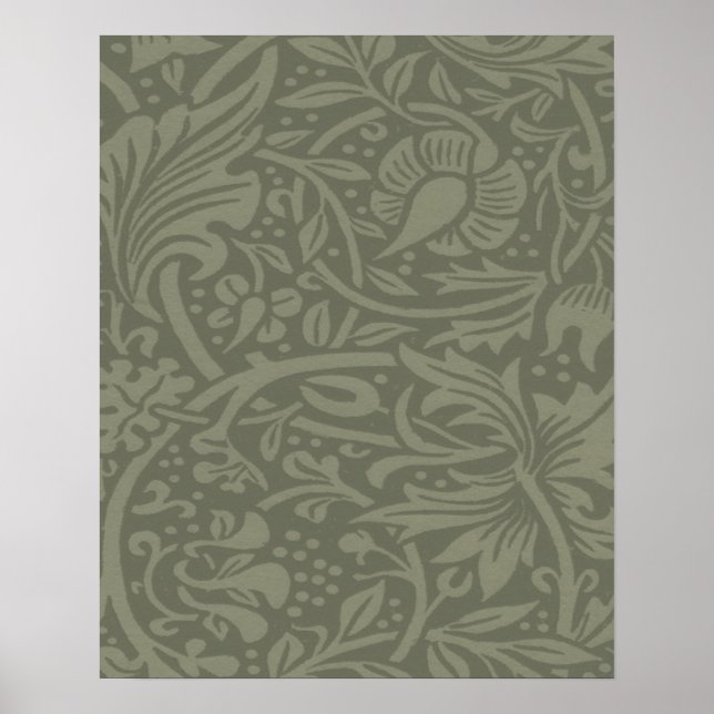 William Morris Narciss Tapetmönster Poster (Framsidan)