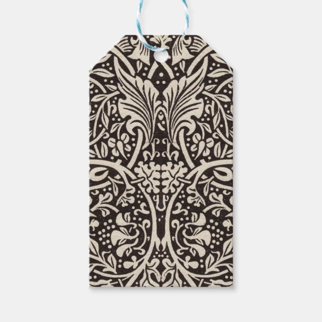 William Morris Narciss Tapetmönster Presentetikett (Framsidan)