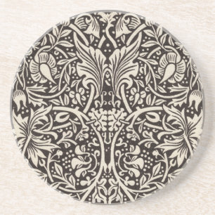 William Morris Narciss Tapetmönster Underlägg Sandsten