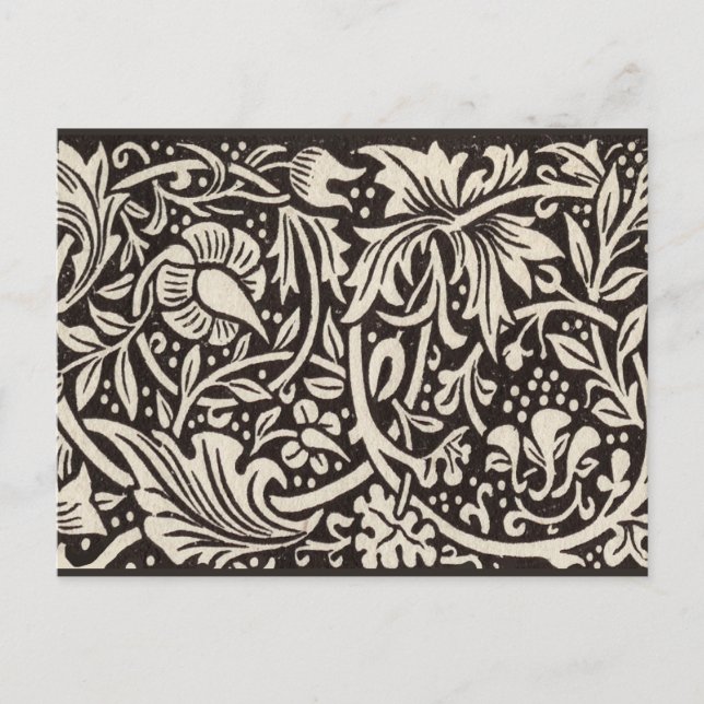 William Morris Narciss Tapetmönster Vykort (Framsida)
