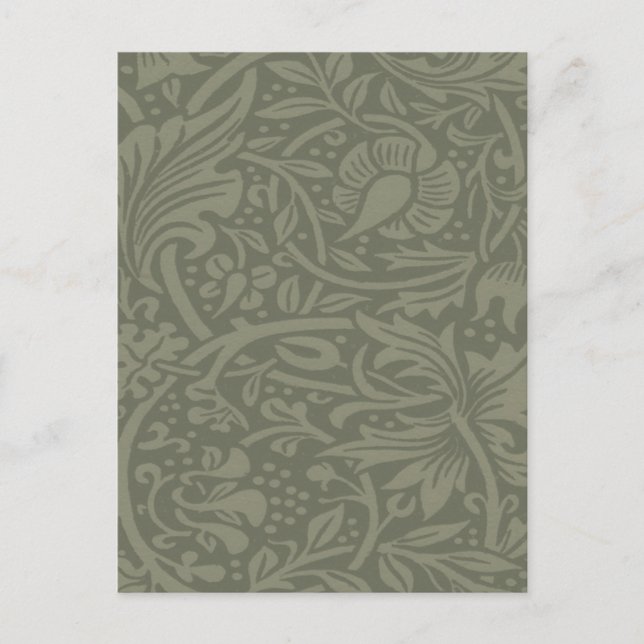 William Morris Narciss Tapetmönster Vykort (Framsida)