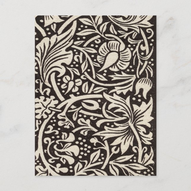 William Morris Narciss Tapetmönster Vykort (Framsida)