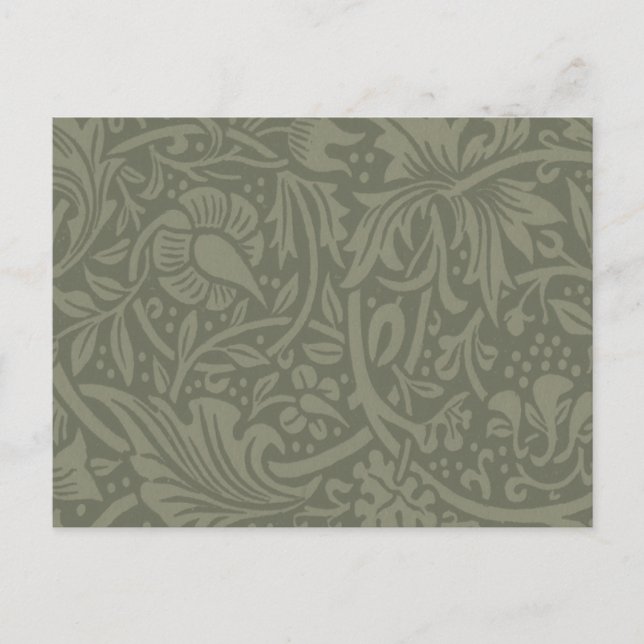 William Morris Narciss Tapetmönster Vykort (Framsida)