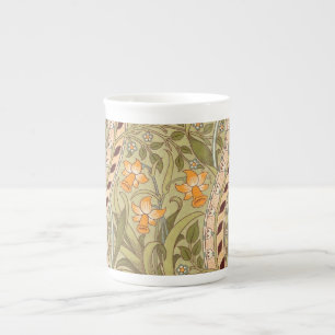 William Morris Narcissus Trädgård Blomma Klassisk Benporslin Mugg