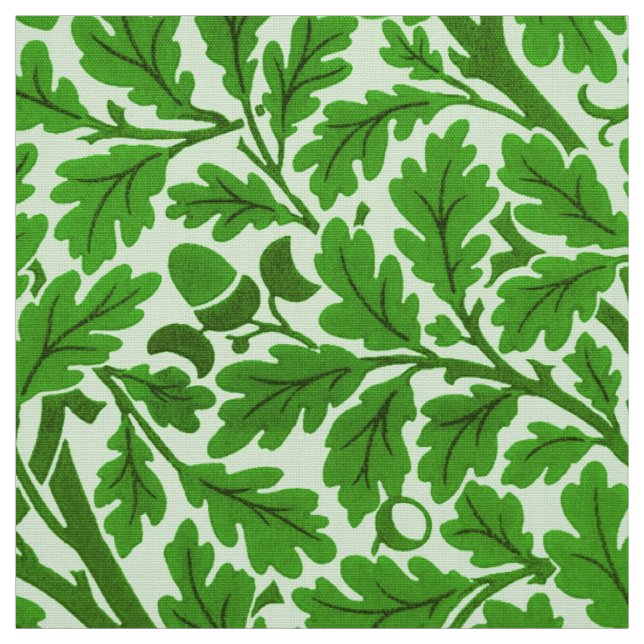 William Morris Oak Lövs, Emerald Grönt  Tyg (Provkarta)