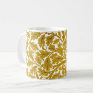 William Morris Oak Lövs, Mustard Gult & White Kaffemugg
