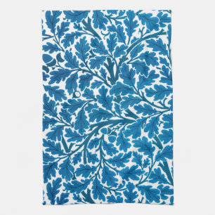 William Morris Oak Lövs, Sapphire Blue and White Kökshandduk