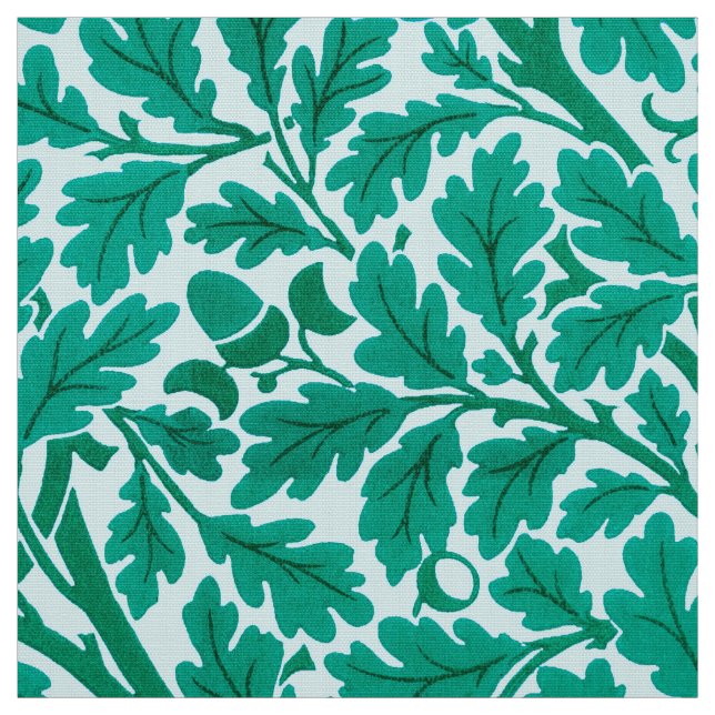 William Morris Oak Lövs, Turcos & Aqua   Tyg (Provkarta)
