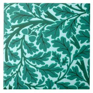William Morris Oak Lövs, Turcouise & Aqua Kakelplatta