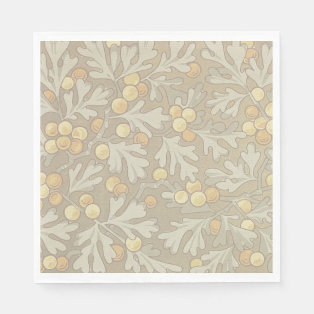 William Morris Oak och Acorn Papper Napkins Pappersservett (Framsidan)