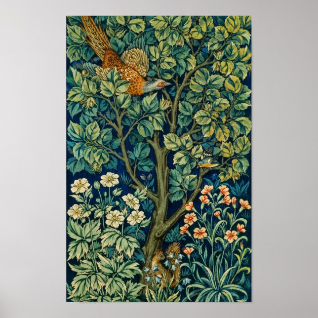 William Morris och John Henry Dearles fasan Poster (Framsidan)