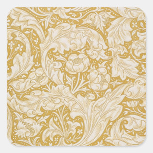 William Morris Ogonblomma Blomma Klassisk Fyrkantigt Klistermärke