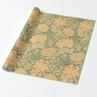 WILLIAM MORRIS ORANGE OCH GRÖNT PAPPRARE PRESENTPAPPER