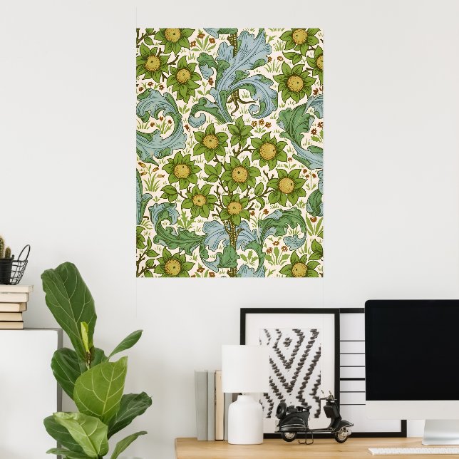 William Morris Orchard Grön Blommig Konst Poster (Hemmakontoret)