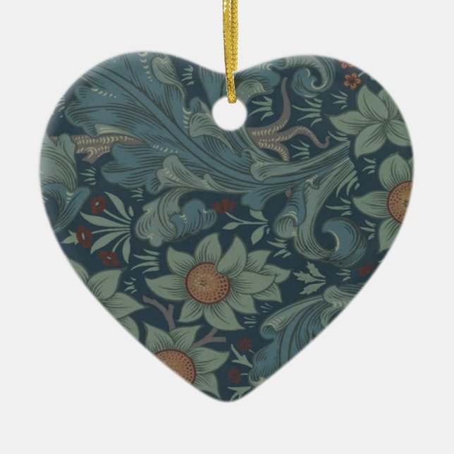 William Morris Orchard Mönster Art Julgransprydnad Keramik (Framsidan)