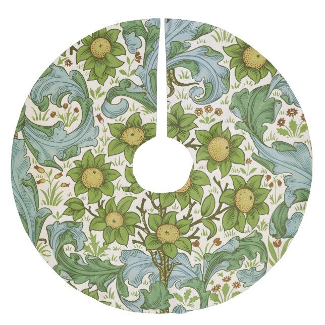 William Morris' Orchard Pattern Art Nouveau Julgransmatta Borstad Polyester (Framsidan)