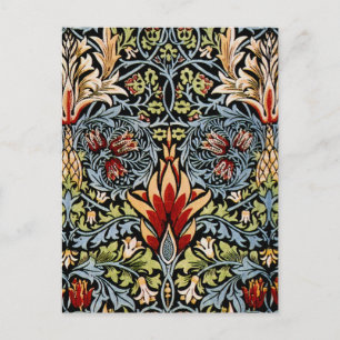 William Morris Ormhuvud Blommiga Mönster Vykort