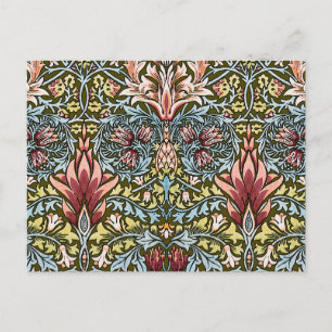 William Morris Ormhuvud Blommiga Mönster Vykort