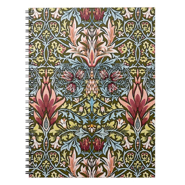 William Morris Ormhuvud Blommönster Anteckningsbok (Framsidan)