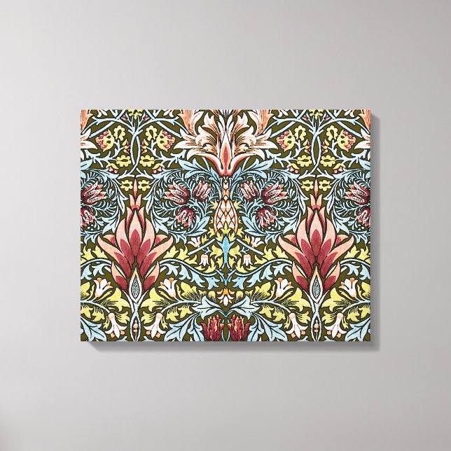 William Morris Ormhuvud Blommönster Canvastryck (Framsida)