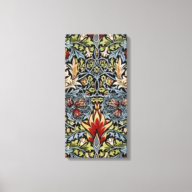 William Morris Ormhuvud Blommönster Canvastryck (Framsida)