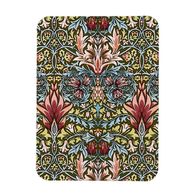 William Morris Ormhuvud Blommönster Magnet (Vertikal)