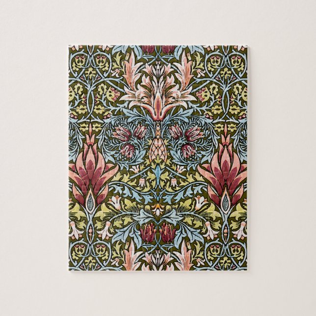 William Morris Ormhuvud Blommönster Pussel (Vertikal)