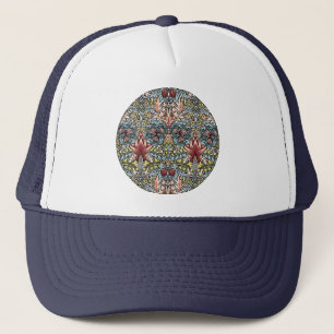 William Morris Ormhuvud Blommönster Truckerkeps