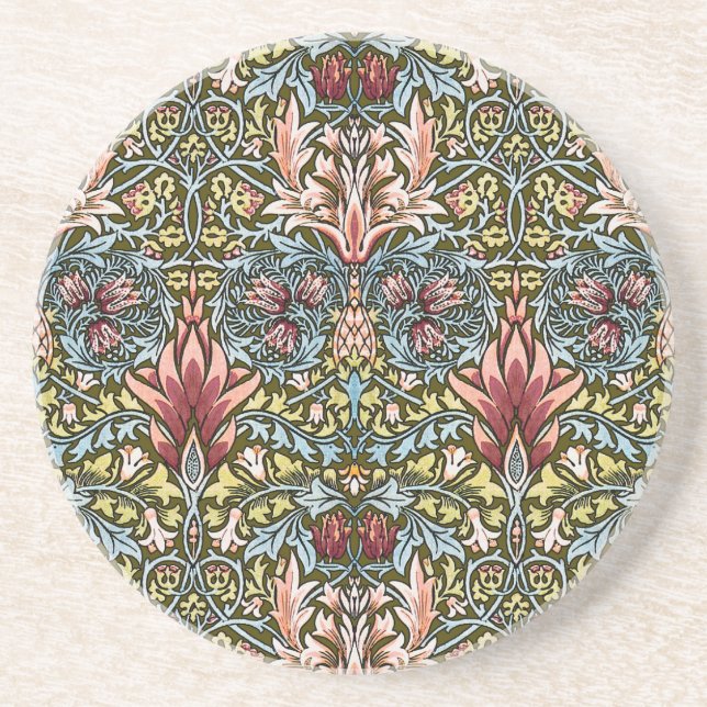 William Morris Ormhuvud Blommönster Underlägg (Framsidan)