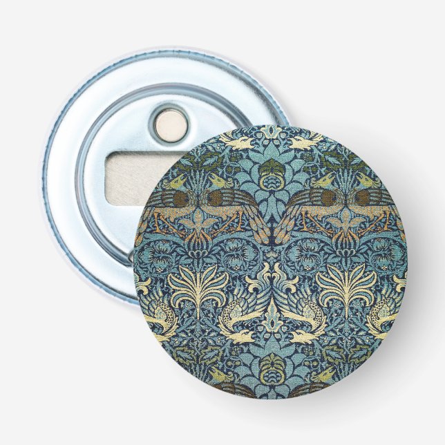 William Morris Påfågel och Drakvävt Mönster Flasköppnare (Framsidan)