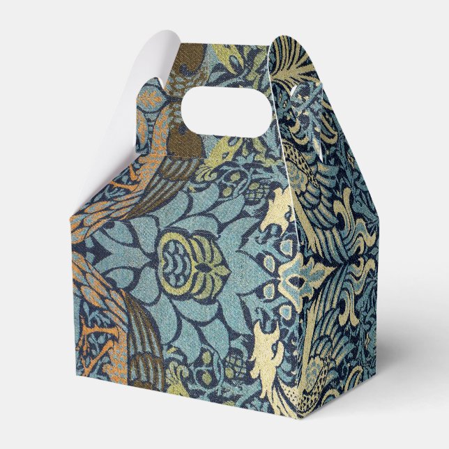 William Morris Påfågel och Drakvävt Mönster Presentaskar (Baksidan Sidan)