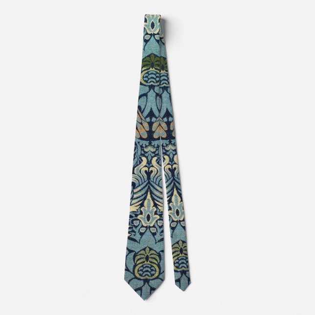 William Morris Påfågel och Drakvävt Mönster Slips (Framsida)