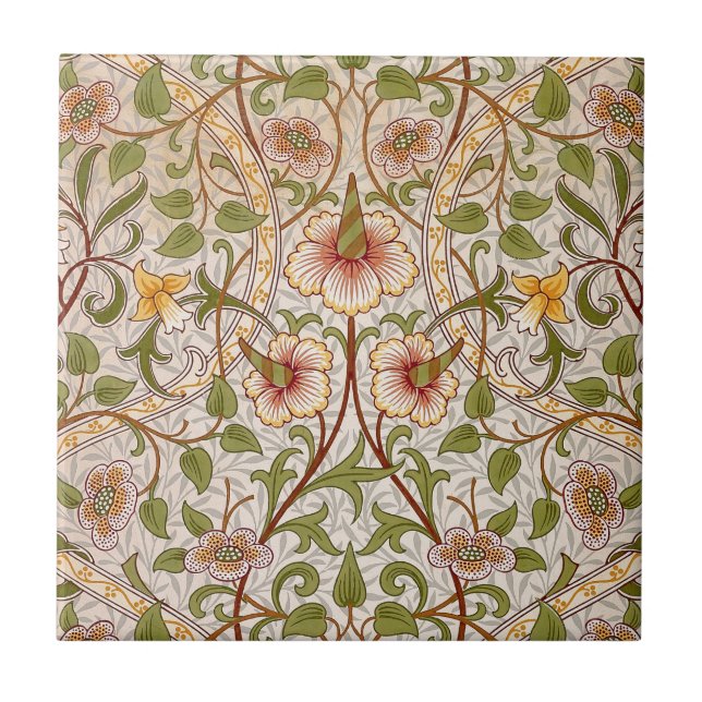 William Morris påsklilja Kakelplatta (Framsidan)