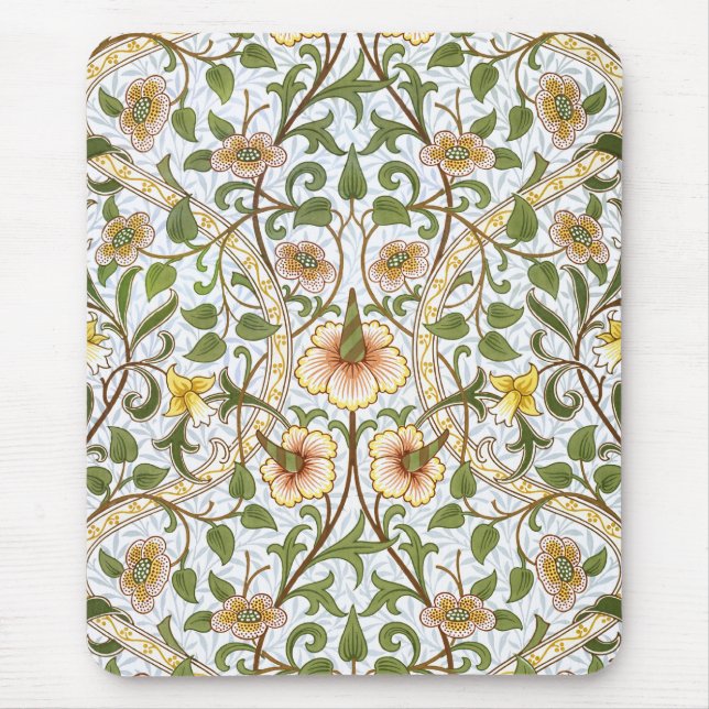 William Morris påskliljablommönster Mousepad Musmatta (Framsidan)
