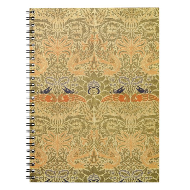 William Morris Peacock & Dragon Arts & Crafts Anteckningsbok (Framsidan)