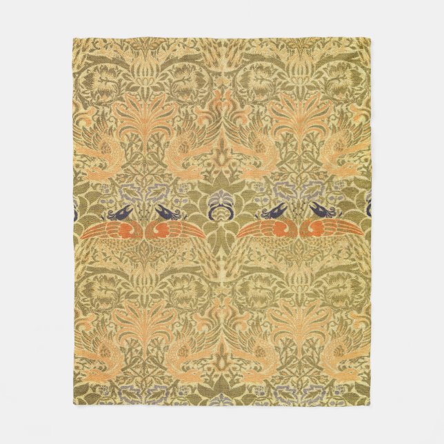 William Morris Peacock & Dragon Arts & Crafts Fleecefilt (Framsidan)