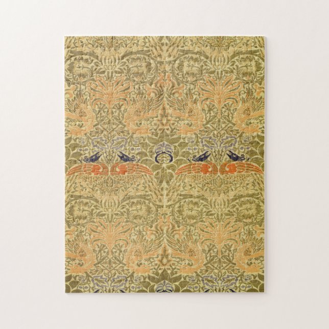 William Morris Peacock & Dragon Arts & Crafts Pussel (Vertikal)