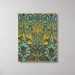 William Morris Peacock Dragon Tapet Canvastryck