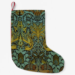 William Morris Peacock Dragon Tapet Liten Julstrumpa
