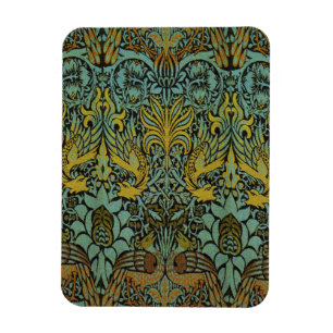 William Morris Peacock Dragon Tapet Magnet